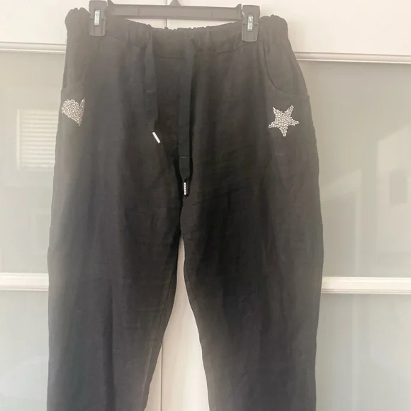 Linen Drawstring Pant - Picture 1 of 6